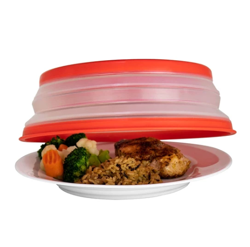 Collapsible High-Temperature Microwave Splash Cover